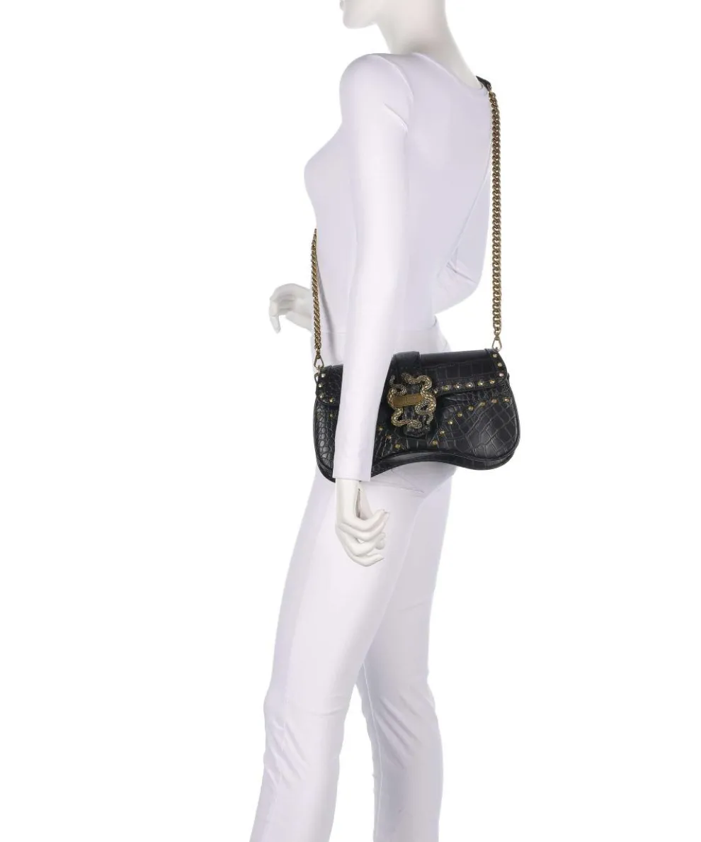 Iconic Snakes Schultertasche Lederimitat schwarz