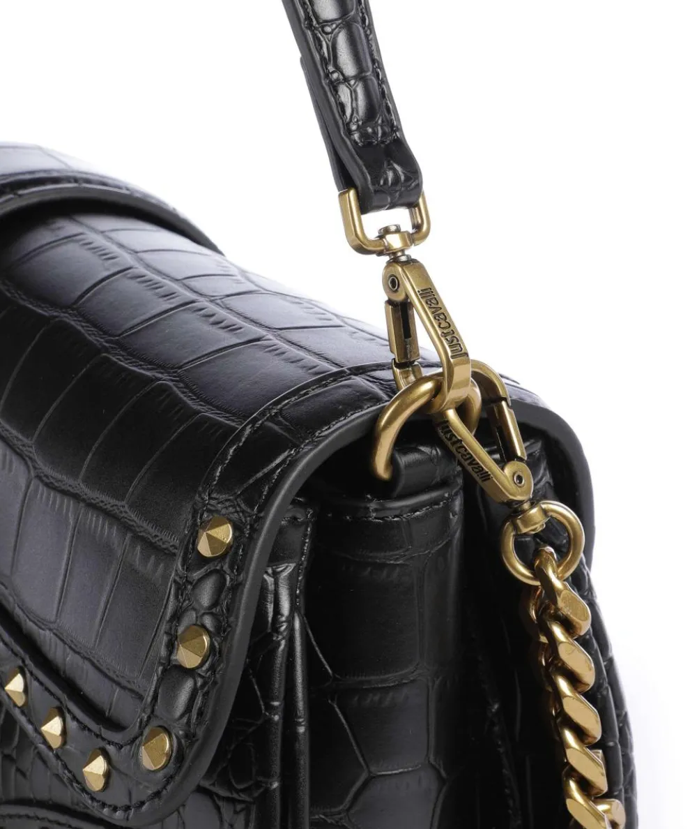 Iconic Snakes Schultertasche Lederimitat schwarz