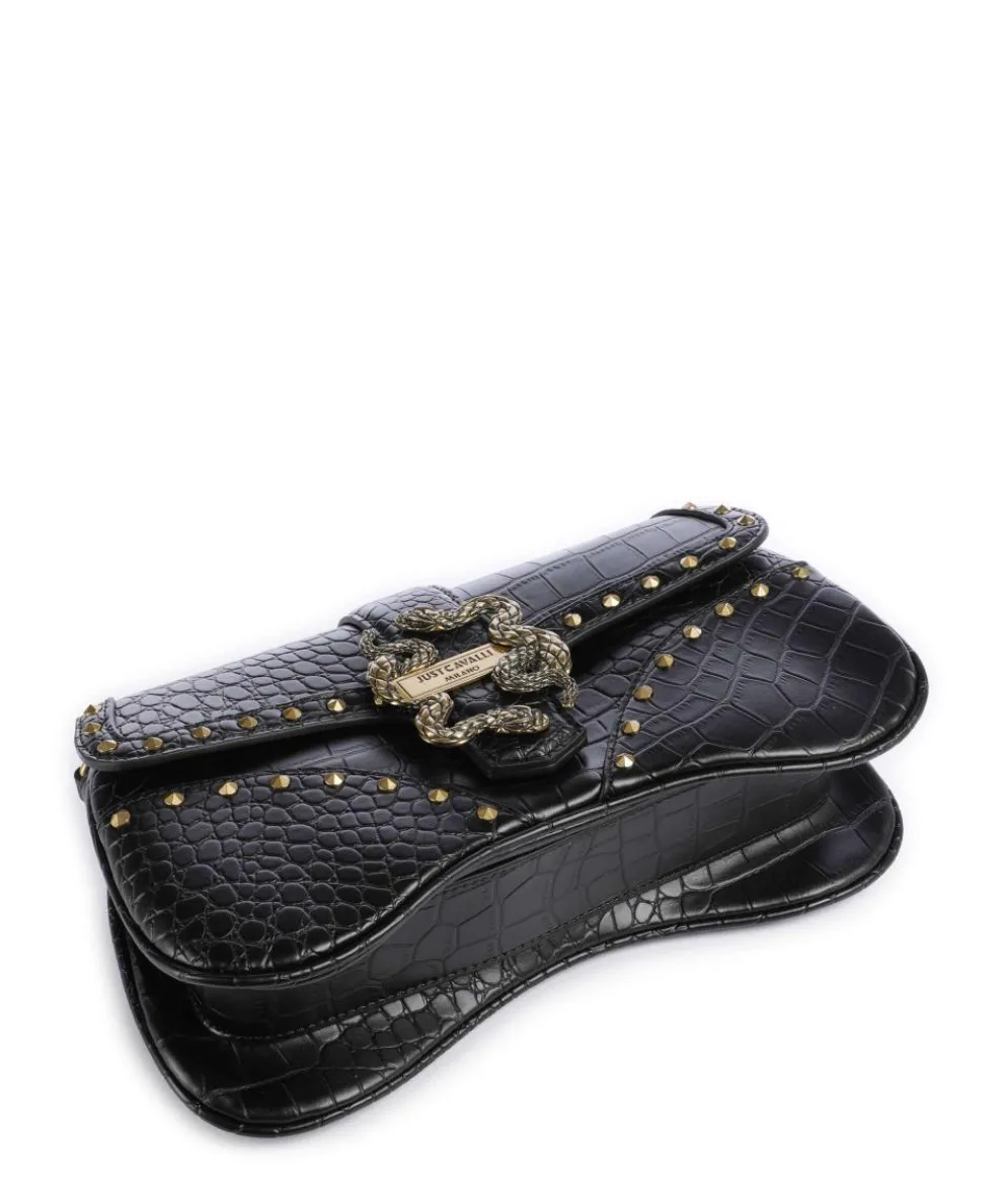 Iconic Snakes Schultertasche Lederimitat schwarz