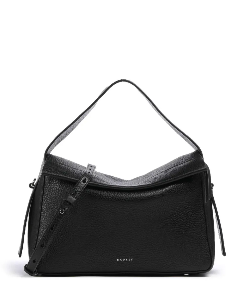 De Beauvoir Handtasche genarbtes Rindsleder schwarz