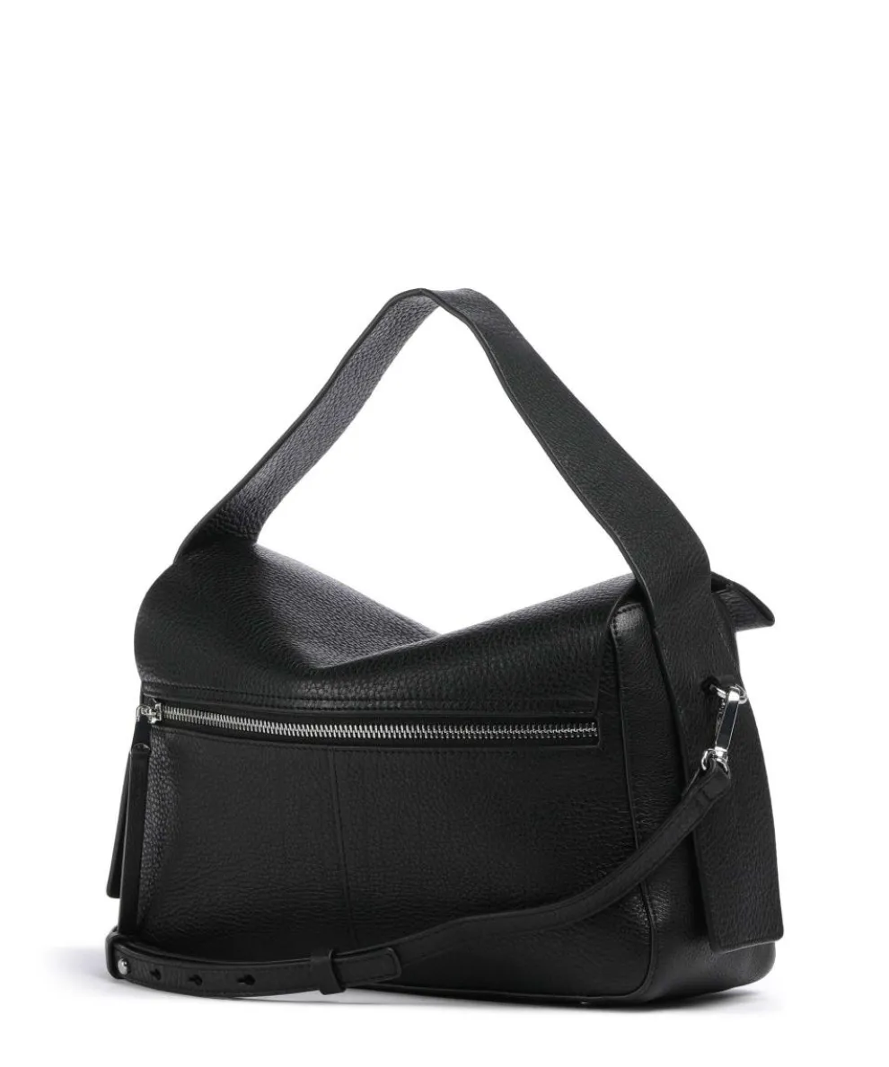 De Beauvoir Handtasche genarbtes Rindsleder schwarz