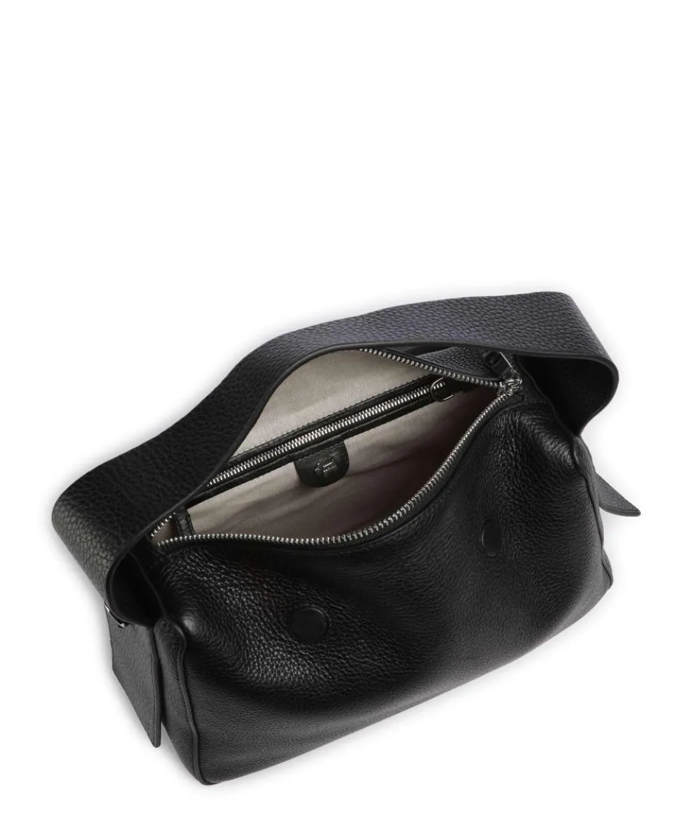 De Beauvoir Handtasche genarbtes Rindsleder schwarz
