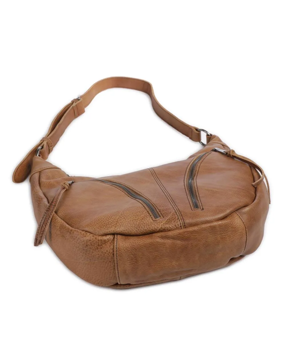 Dear Beuteltasche genarbtes Leder braun