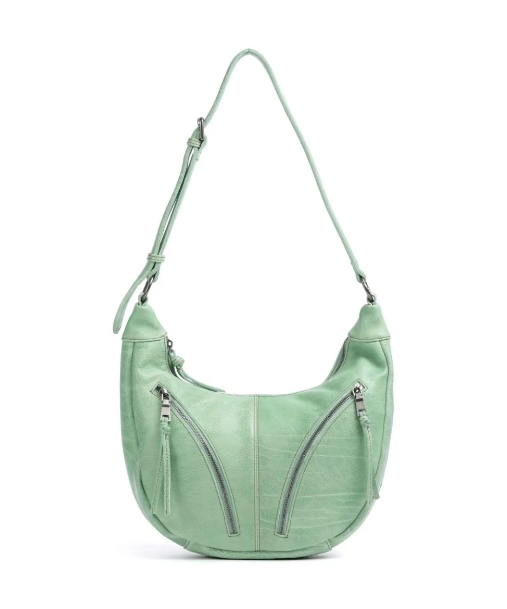 Dear Beuteltasche genarbtes Leder grün