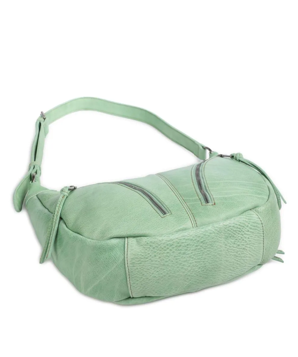 Dear Beuteltasche genarbtes Leder grün