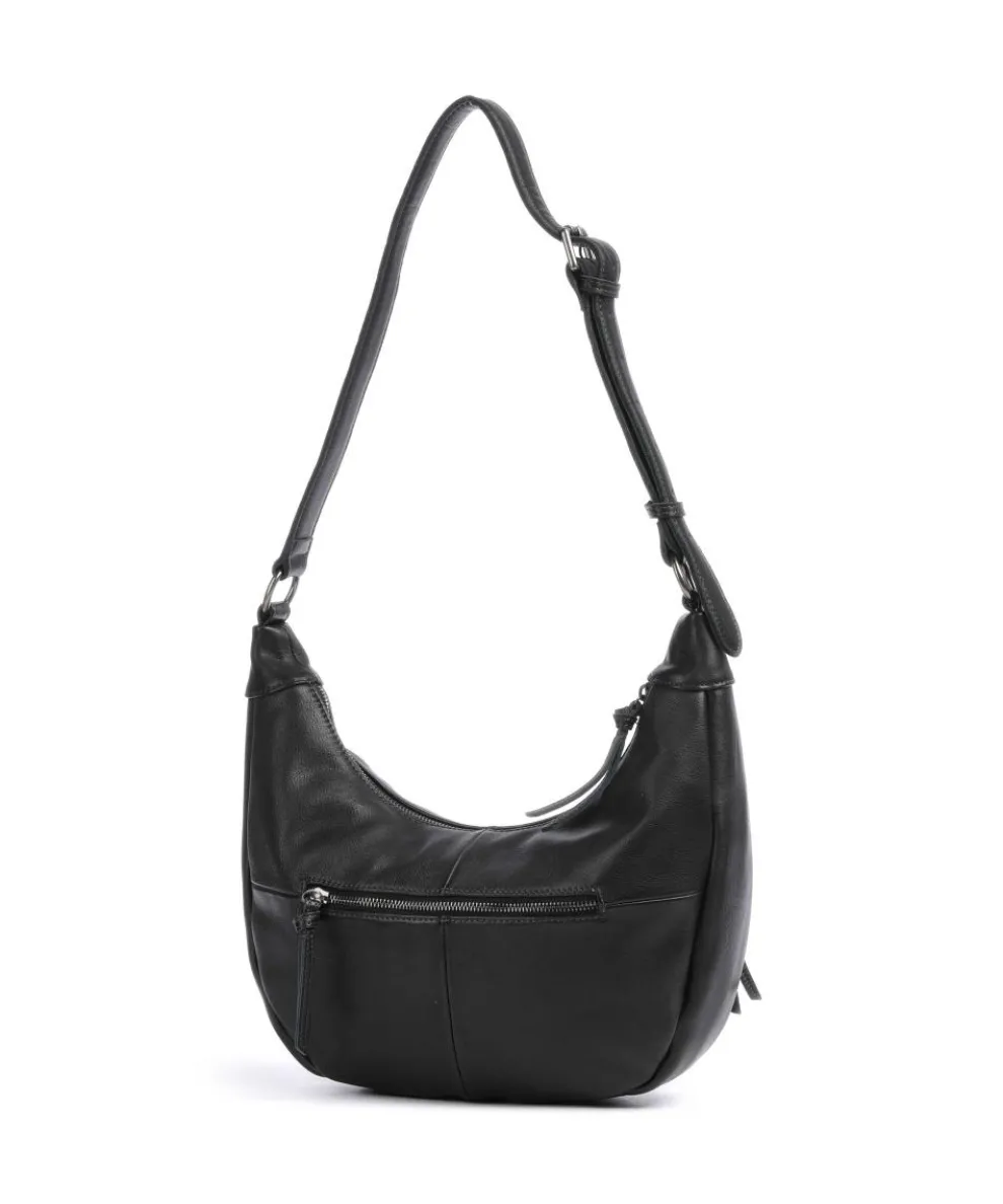 Dear Beuteltasche genarbtes Leder schwarz