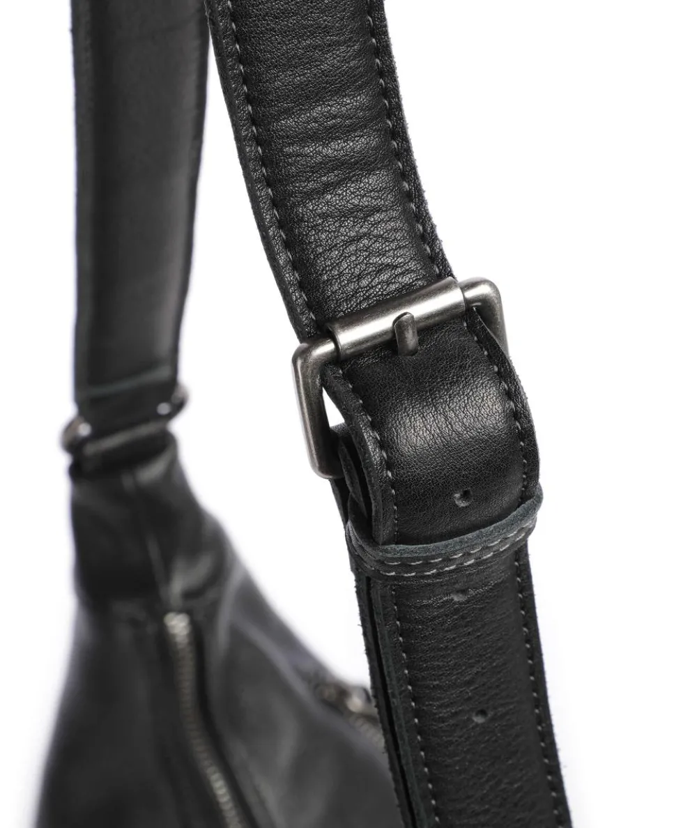 Dear Beuteltasche genarbtes Leder schwarz