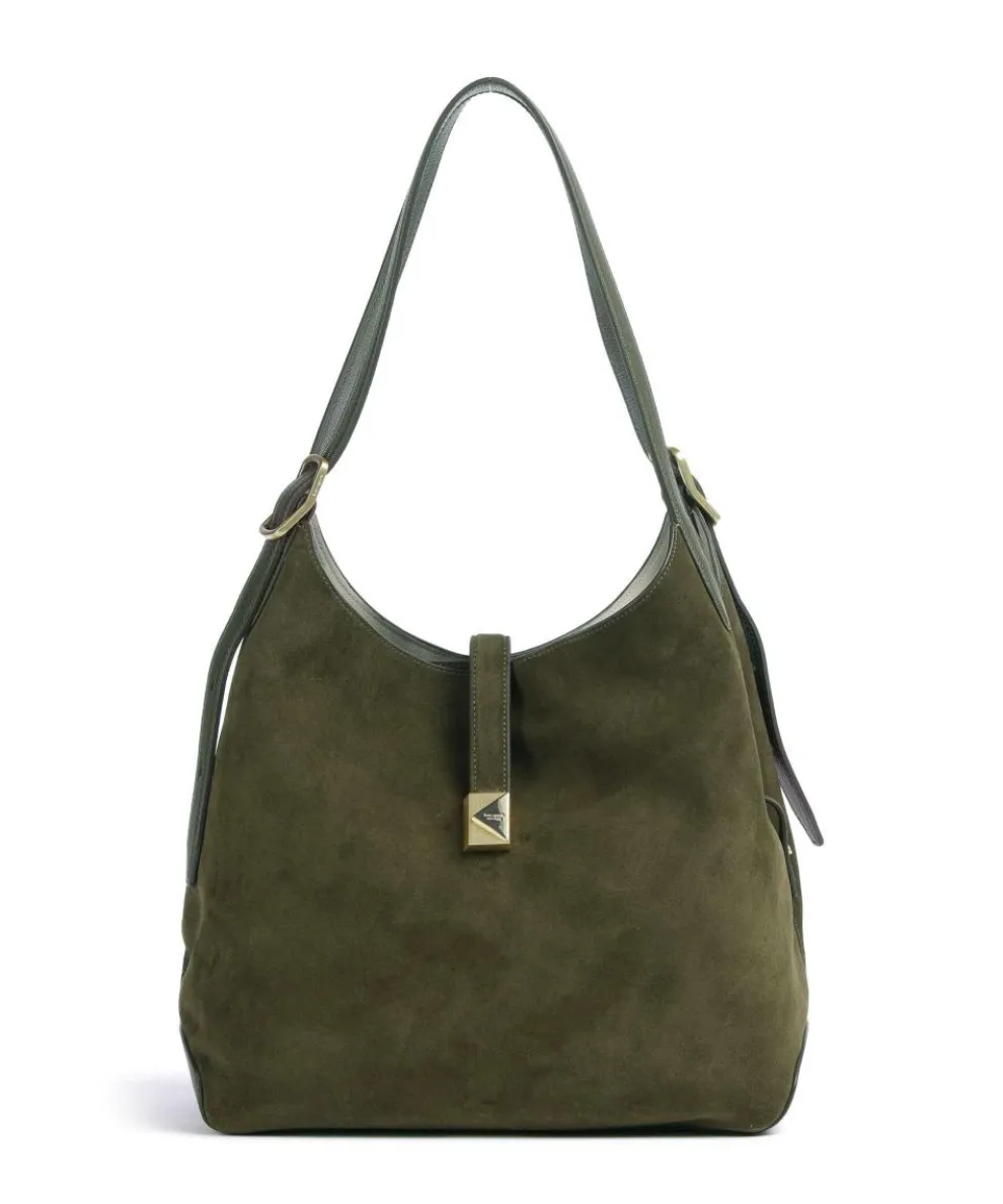 Deco Beuteltasche aufgerautes Rindsleder dunkelbraun