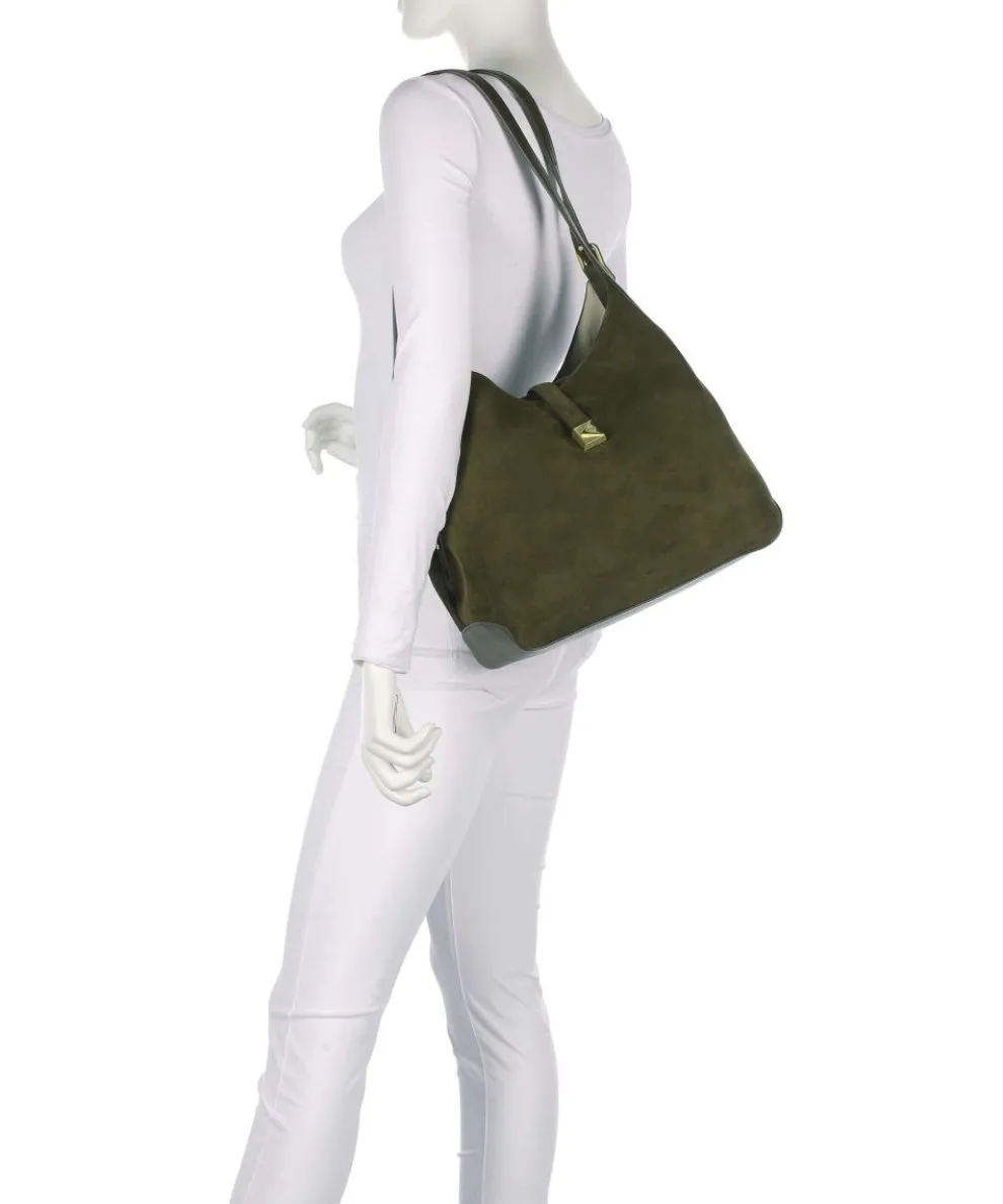 Deco Beuteltasche aufgerautes Rindsleder dunkelbraun