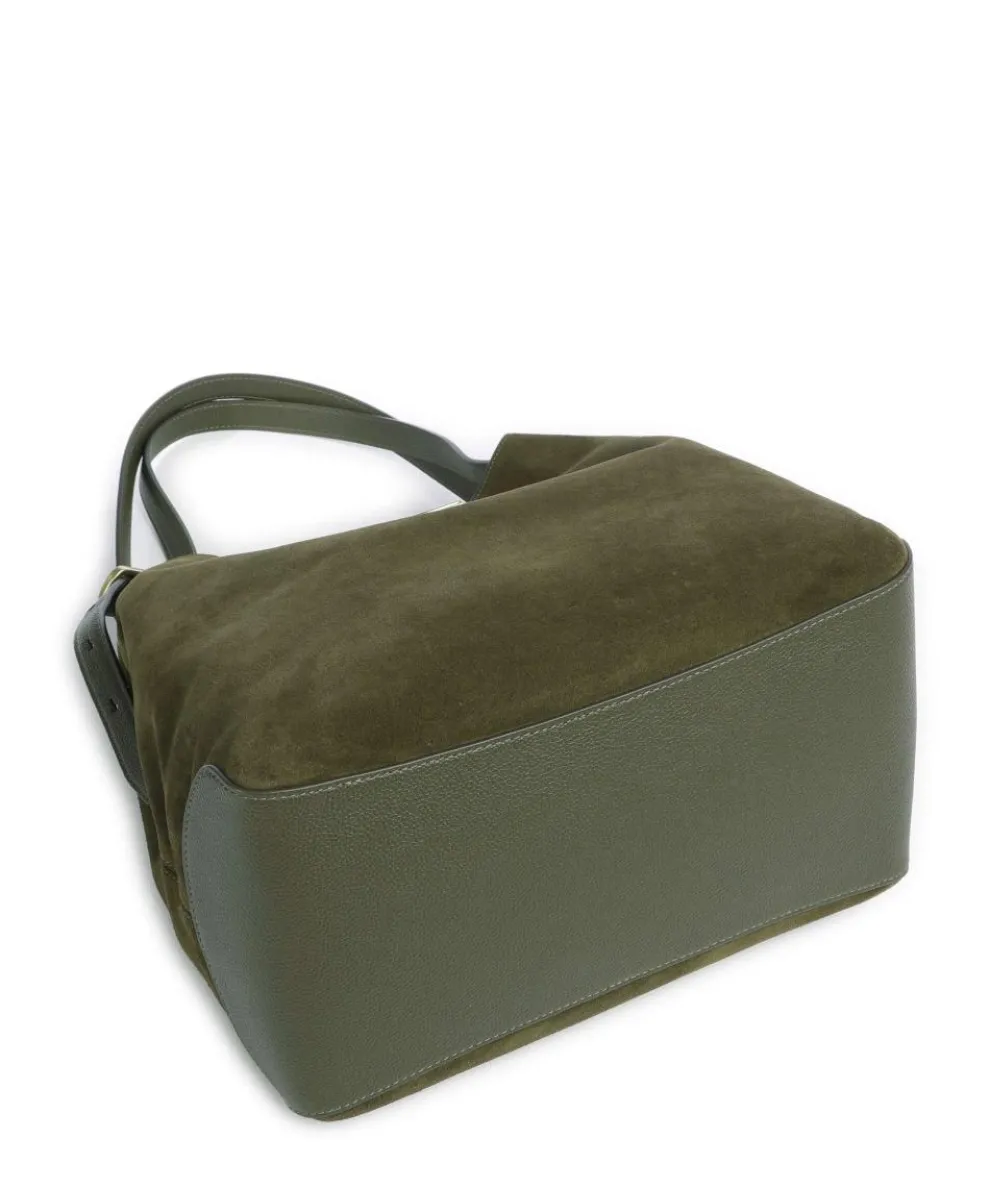 Deco Beuteltasche aufgerautes Rindsleder dunkelbraun