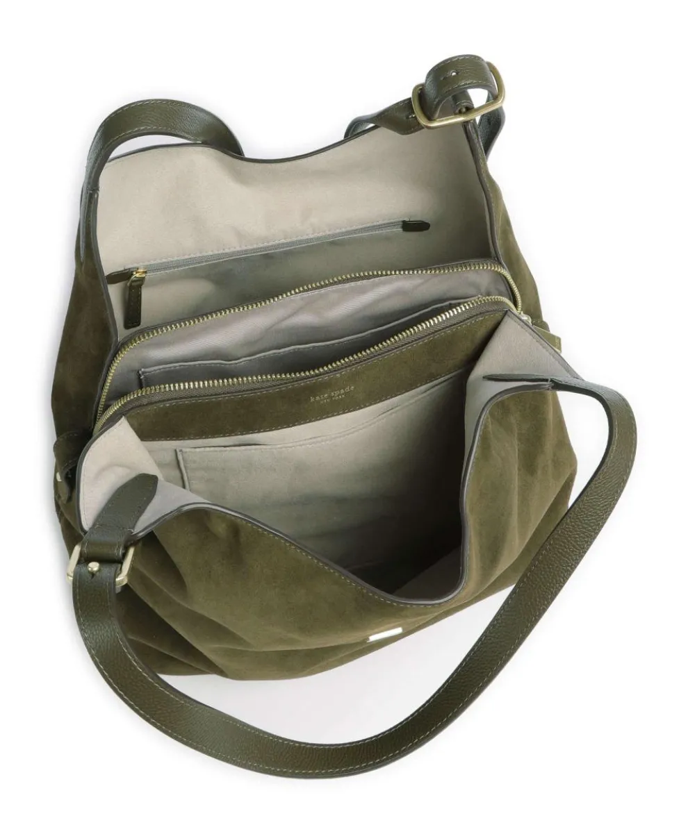 Deco Beuteltasche aufgerautes Rindsleder dunkelbraun