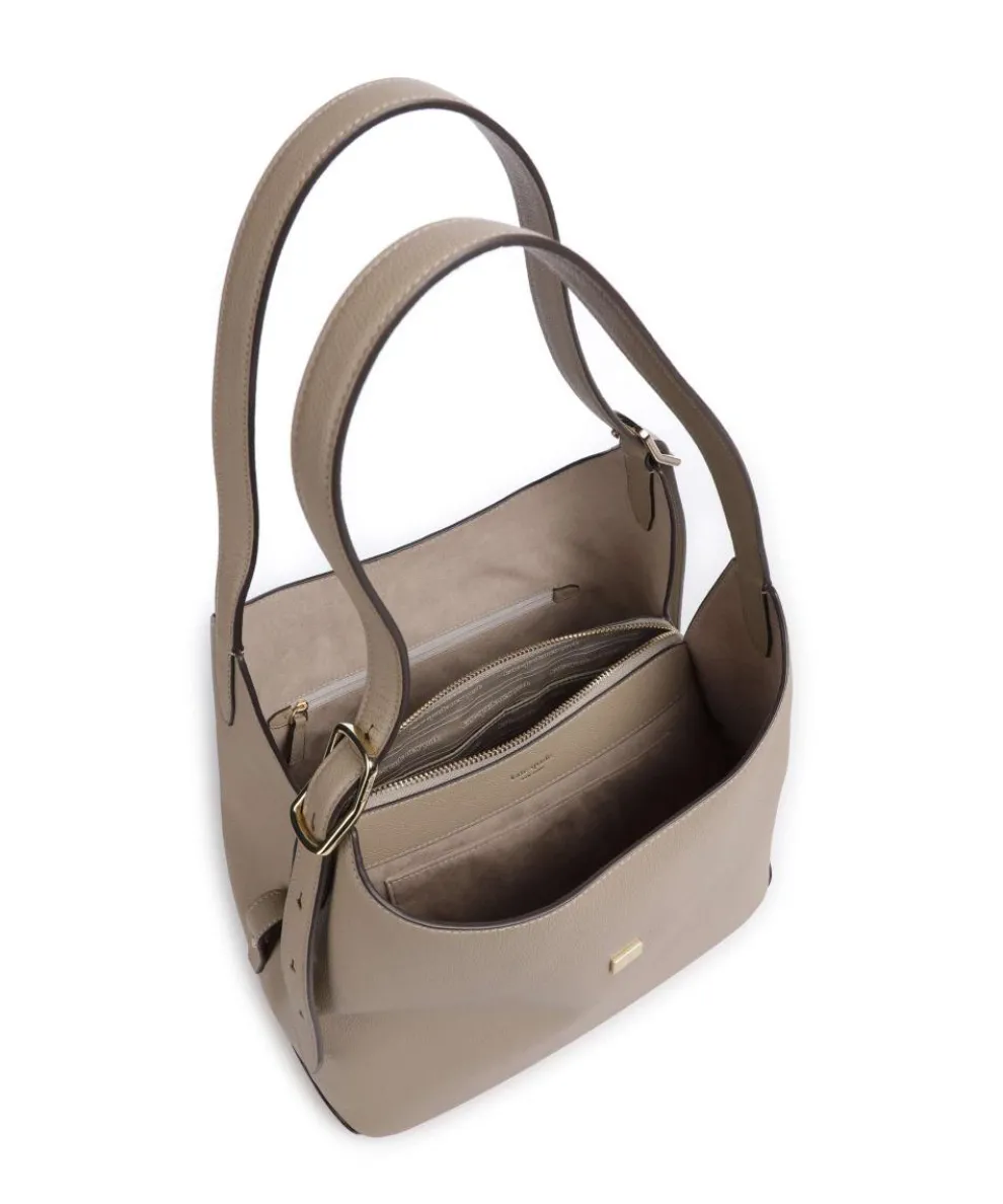 Deco Beuteltasche genarbtes Rindsleder taupe