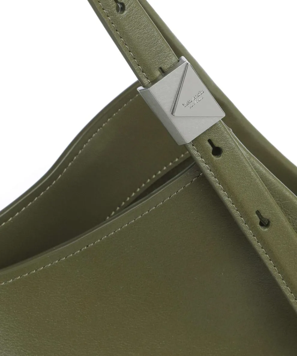 Deco Beuteltasche fein genarbtes Leder khaki
