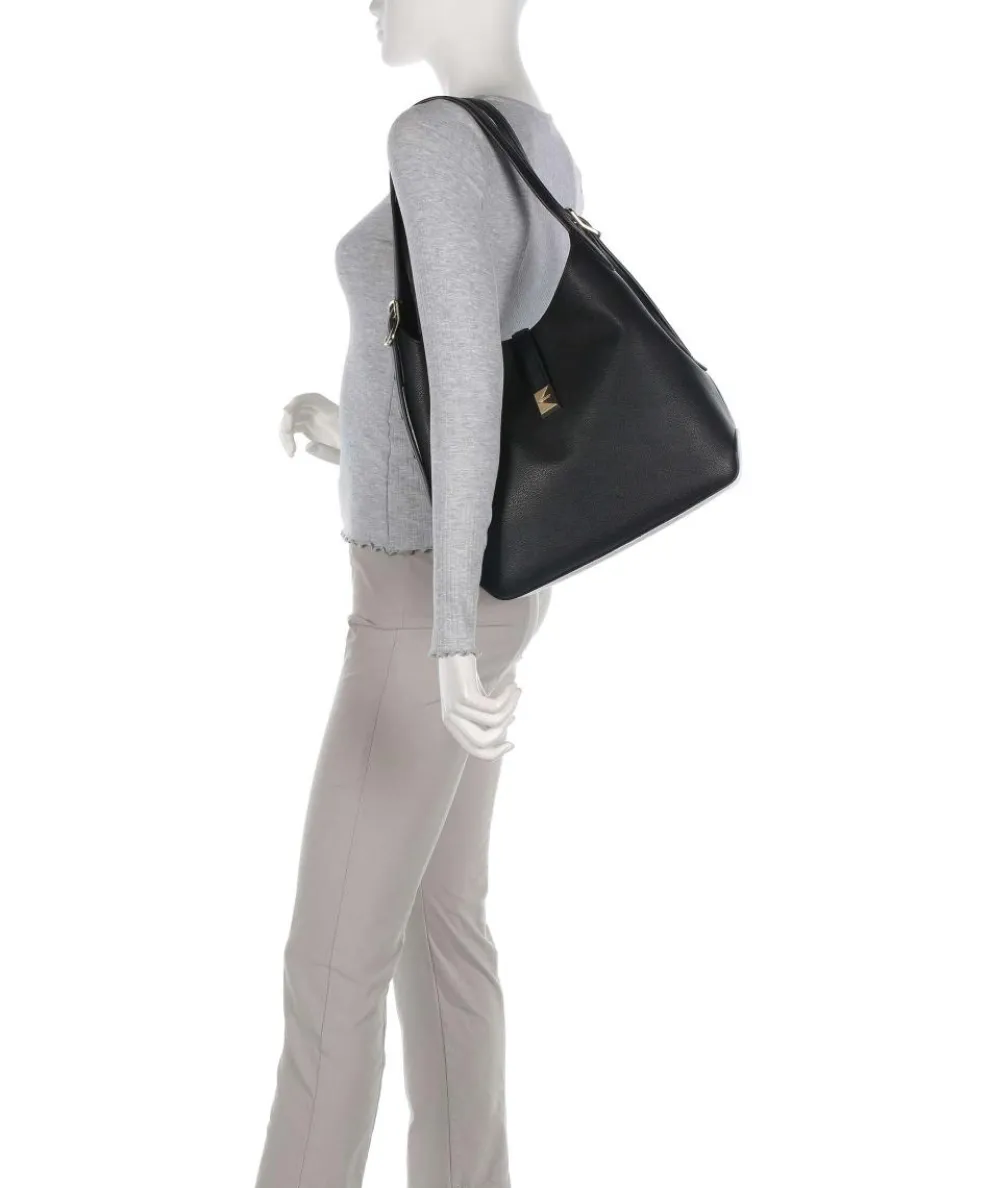 Deco Beuteltasche genarbtes Rindsleder schwarz