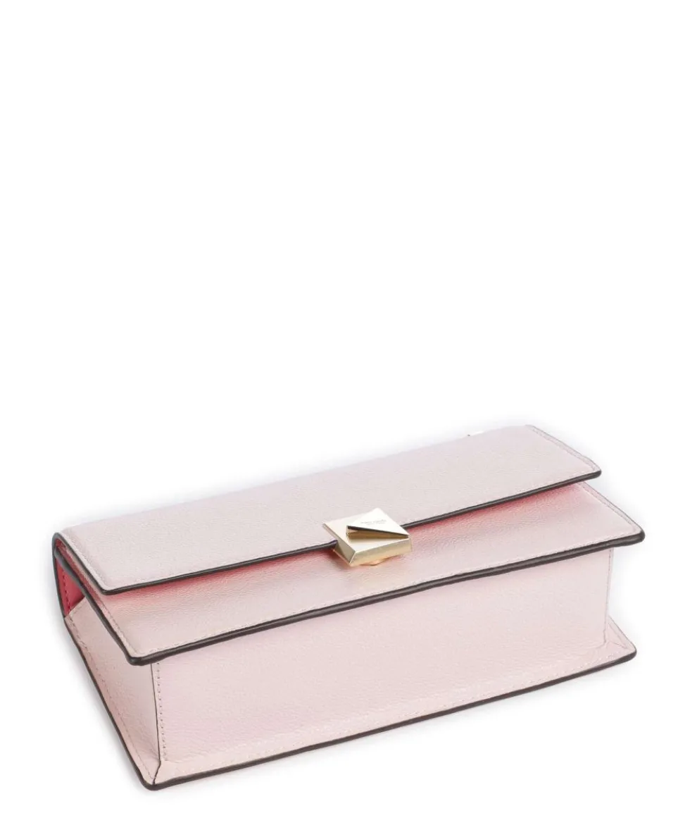 Deco Schultertasche genarbtes Rindsleder rosa