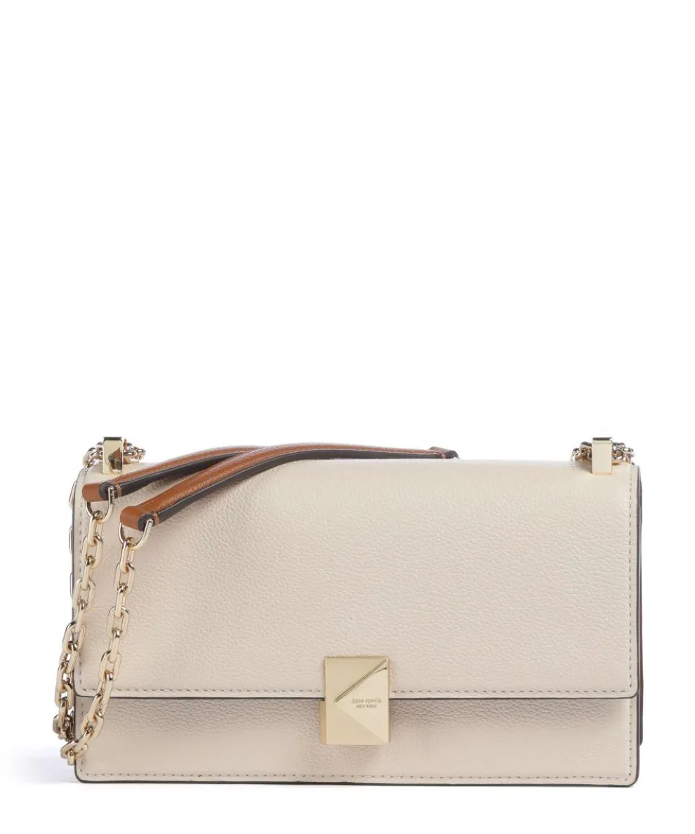 Deco Schultertasche genarbtes Rindsleder beige