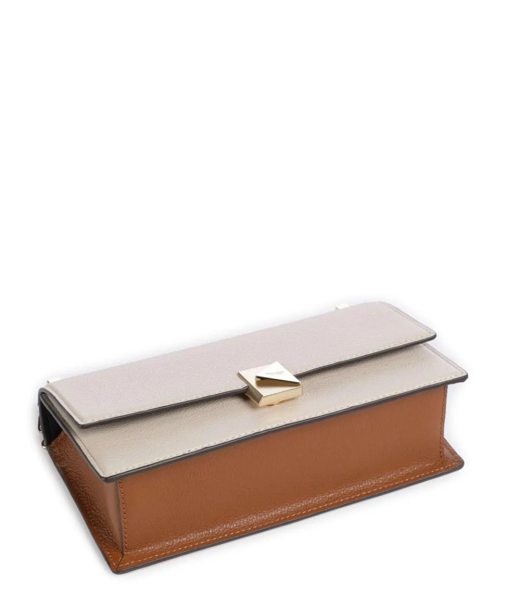 Deco Schultertasche genarbtes Rindsleder beige