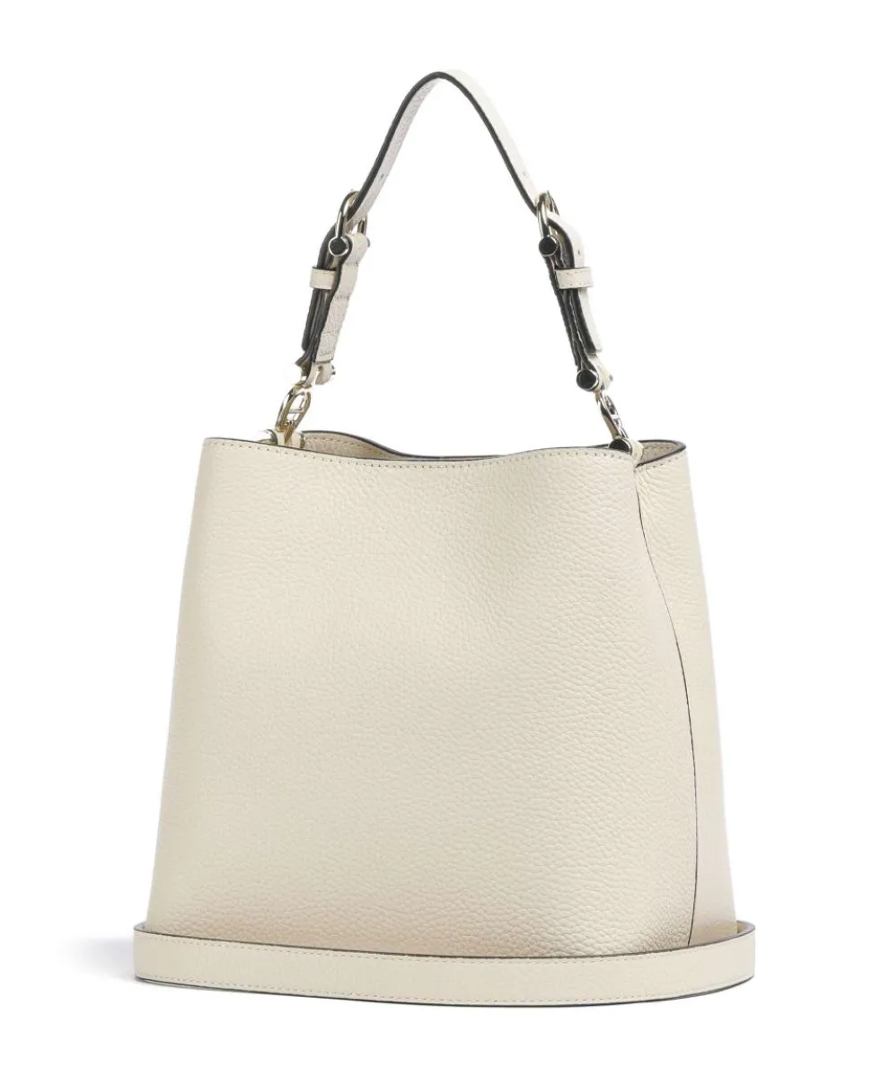 Delia S Bucket bag genarbtes Rindsleder creme