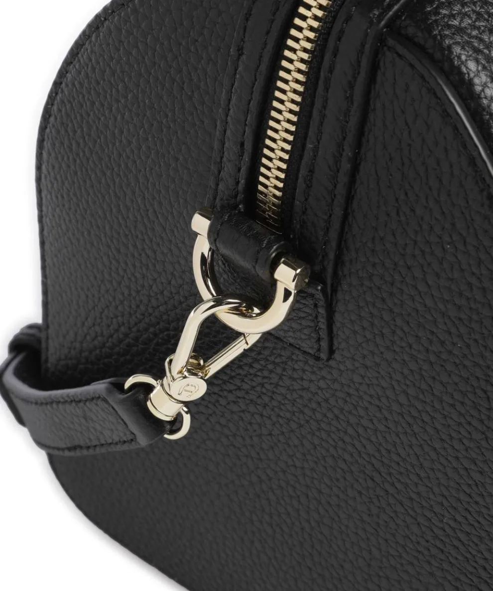 Delia S Handtasche genarbtes Rindsleder schwarz