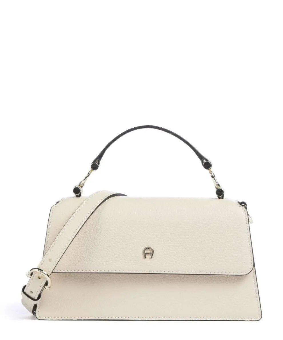 Delia S Umhängetasche genarbtes Rindsleder creme