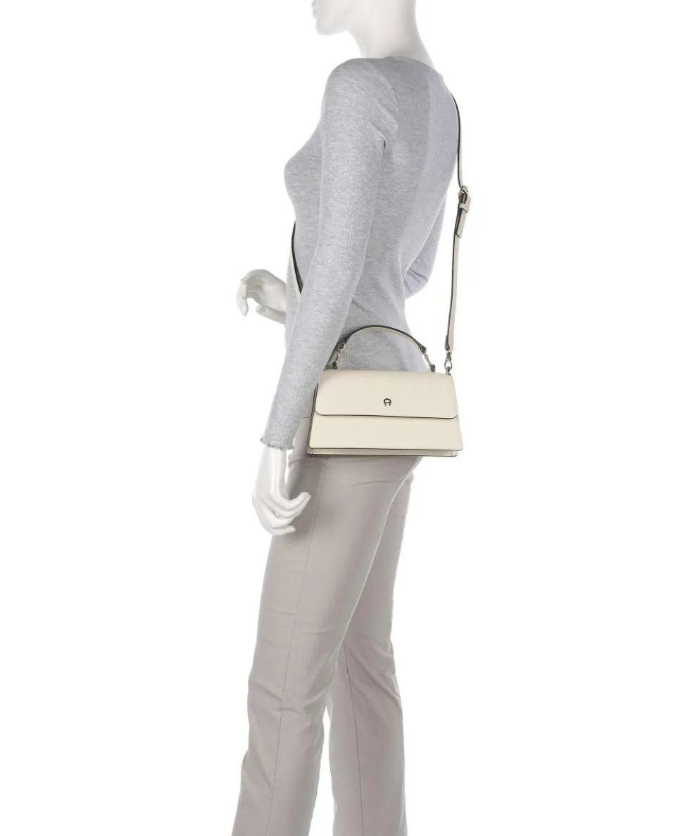 Delia S Umhängetasche genarbtes Rindsleder creme