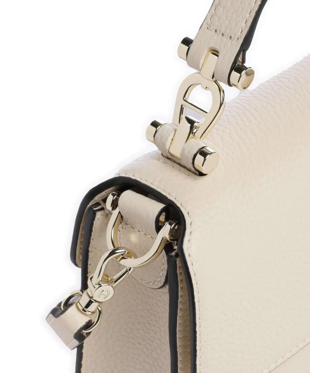 Delia S Umhängetasche genarbtes Rindsleder creme