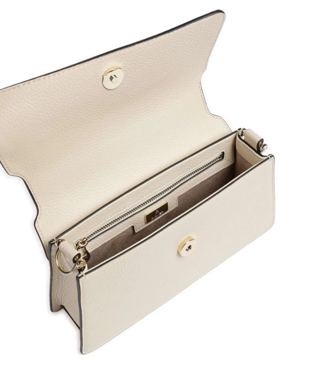 Delia S Umhängetasche genarbtes Rindsleder creme