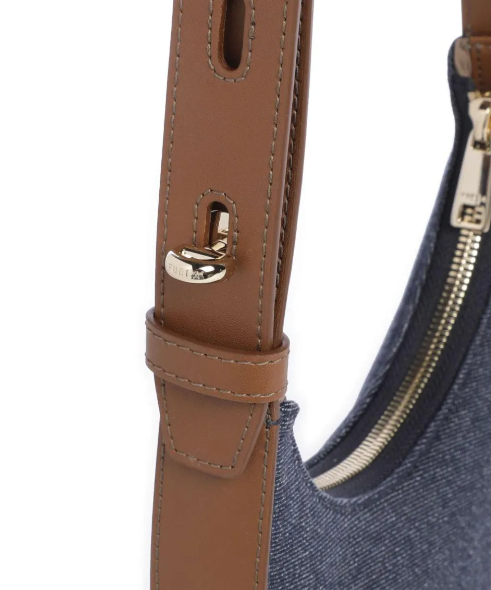 Delizia Mini Schultertasche Baumwolle jeans