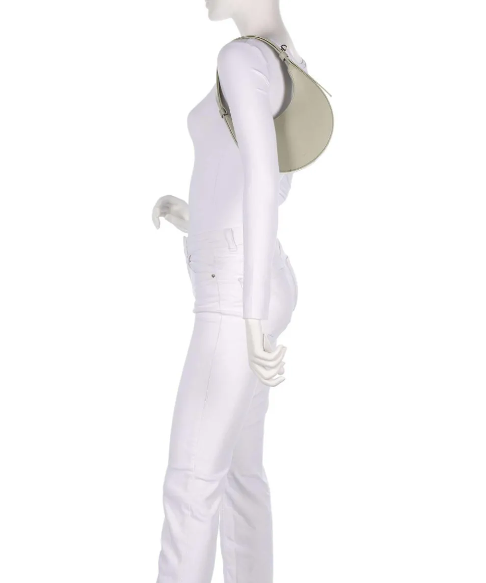 Delizia Mini Schultertasche fein genarbtes Leder graugrün