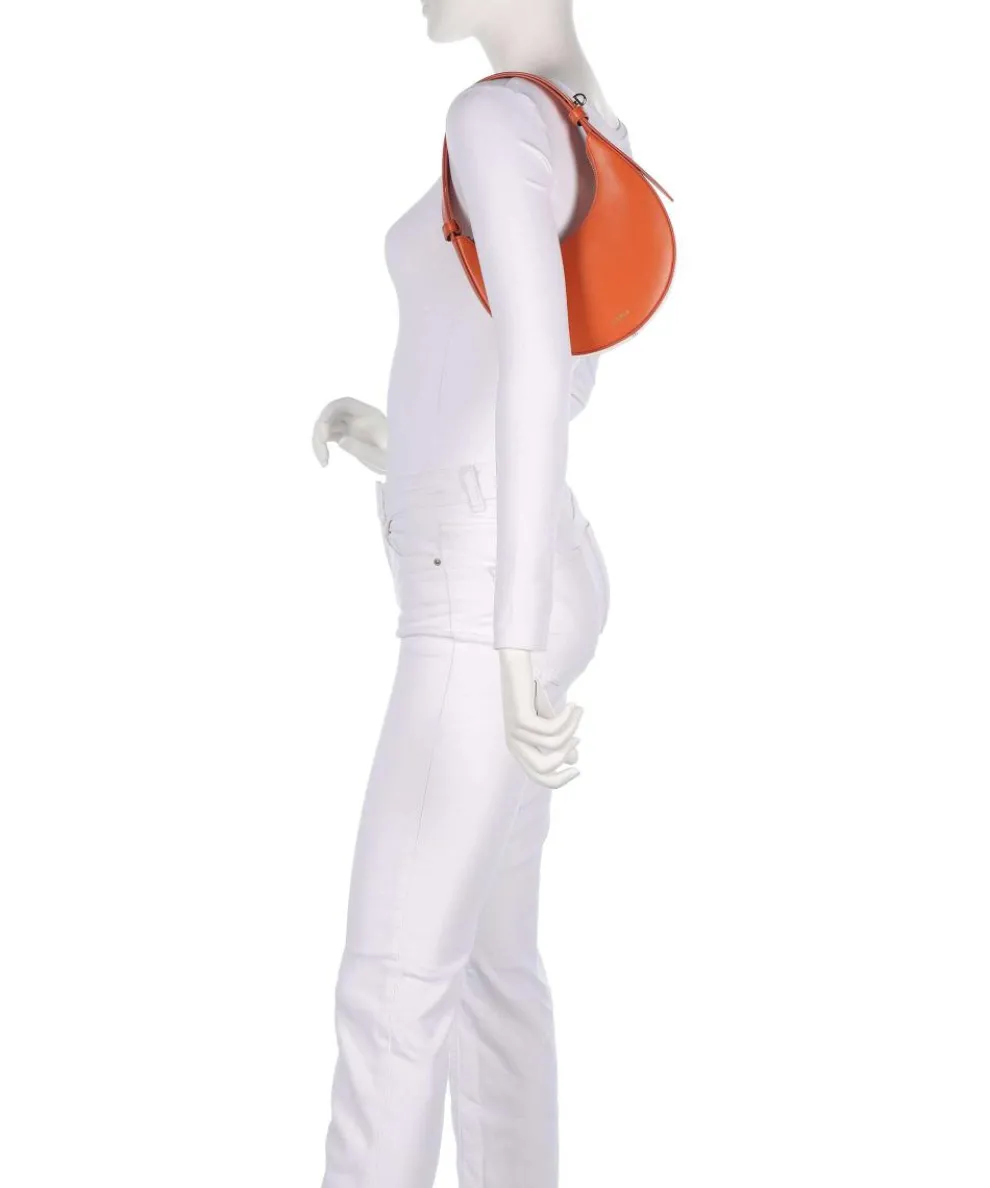 Delizia Mini Schultertasche fein genarbtes Leder orange