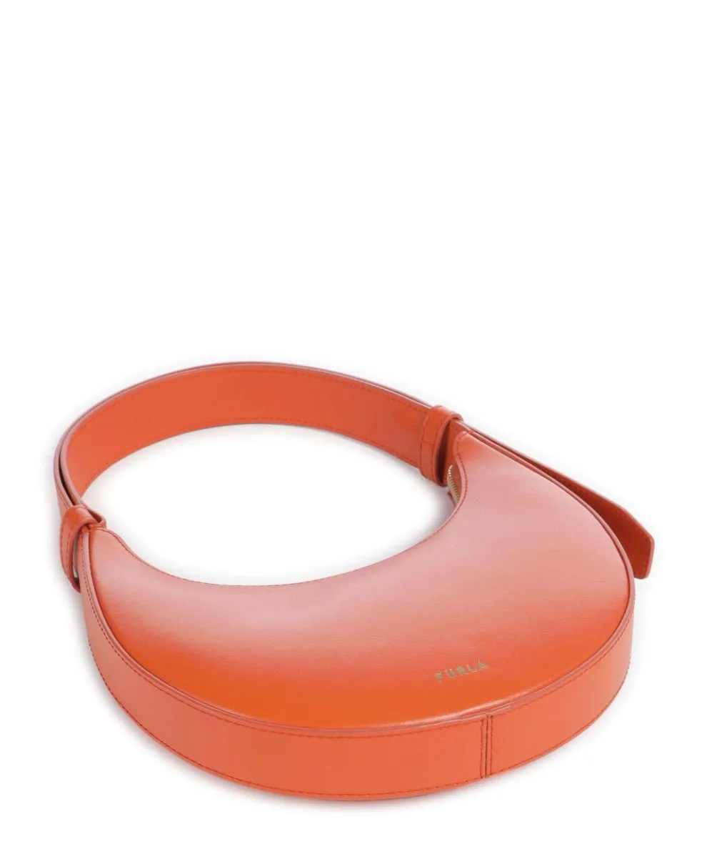 Delizia Mini Schultertasche fein genarbtes Leder orange