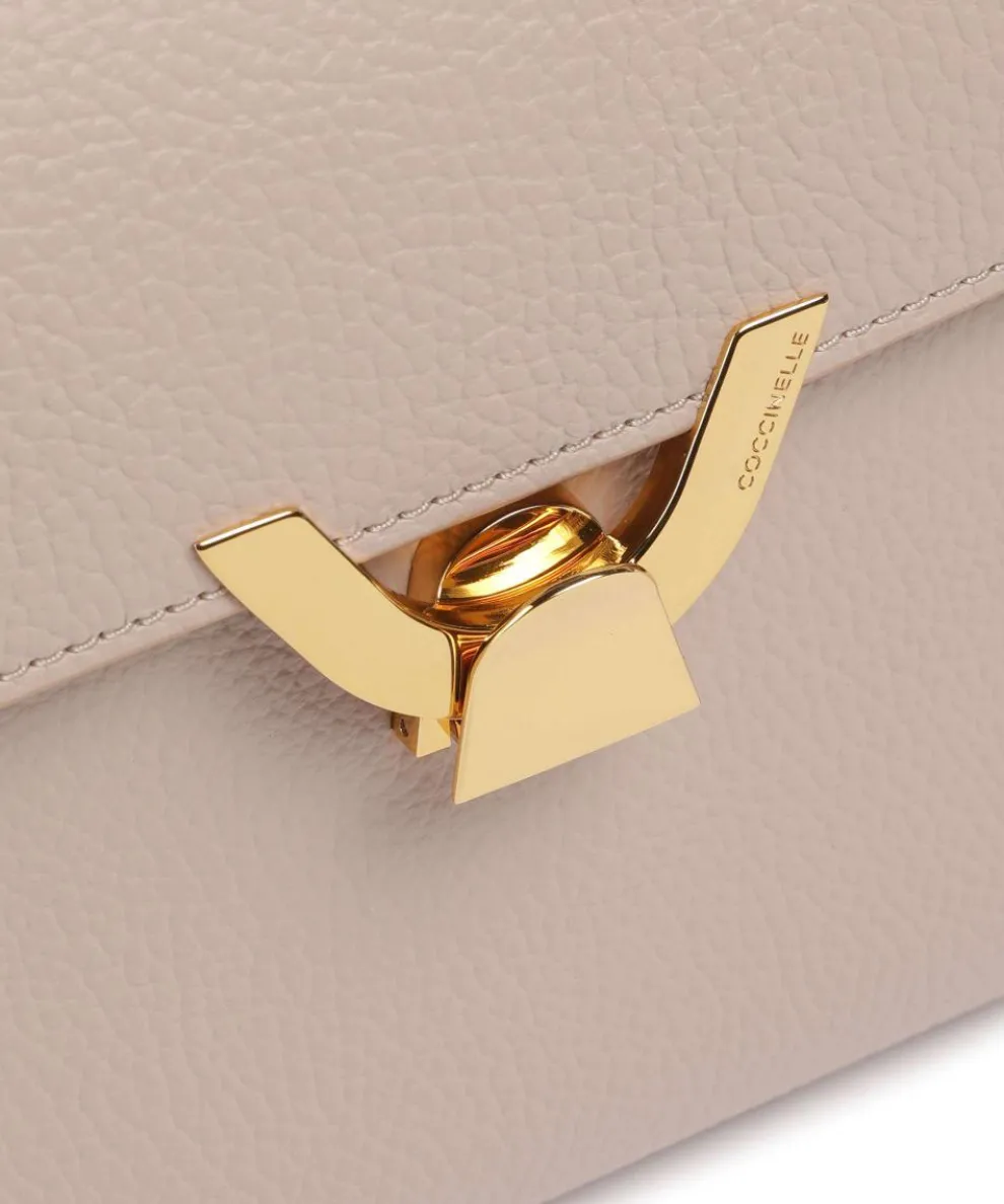 Dew Schultertasche genarbtes Leder altrosa