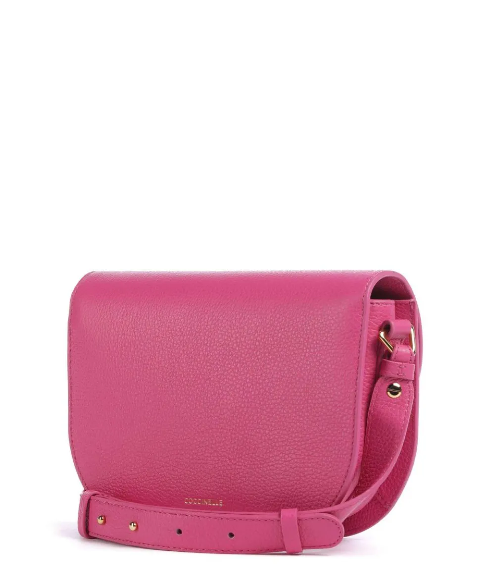 Dew Umhängetasche genarbtes Leder fuchsia