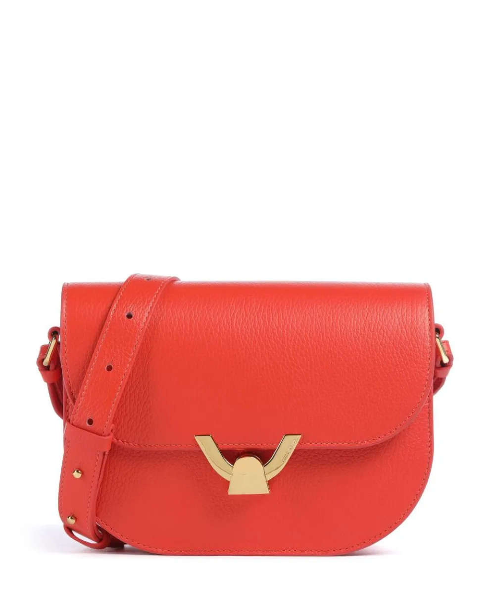 Dew Umhängetasche genarbtes Leder orange