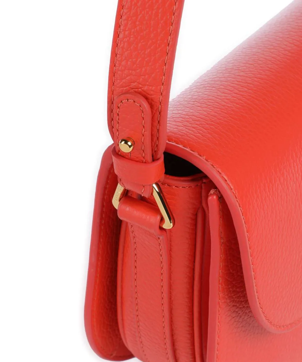 Dew Umhängetasche genarbtes Leder orange