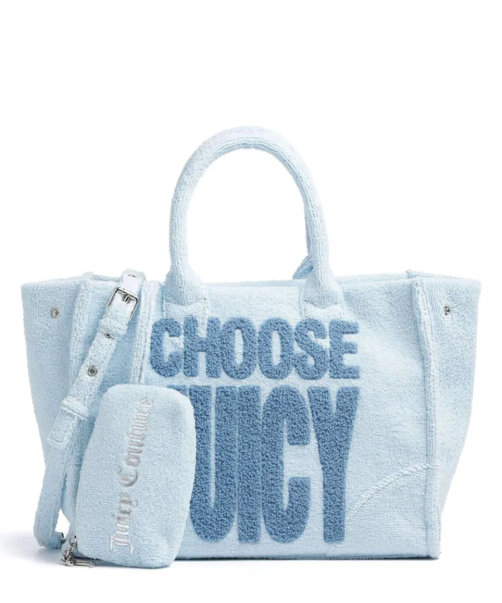 Iris Toweling M Handtasche Polyester, Baumwolle hellblau