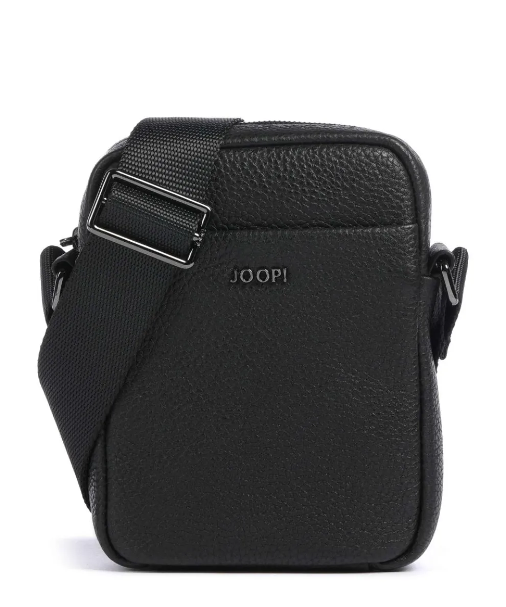 Cardona Rafael Umhängetasche genarbtes Leder schwarz