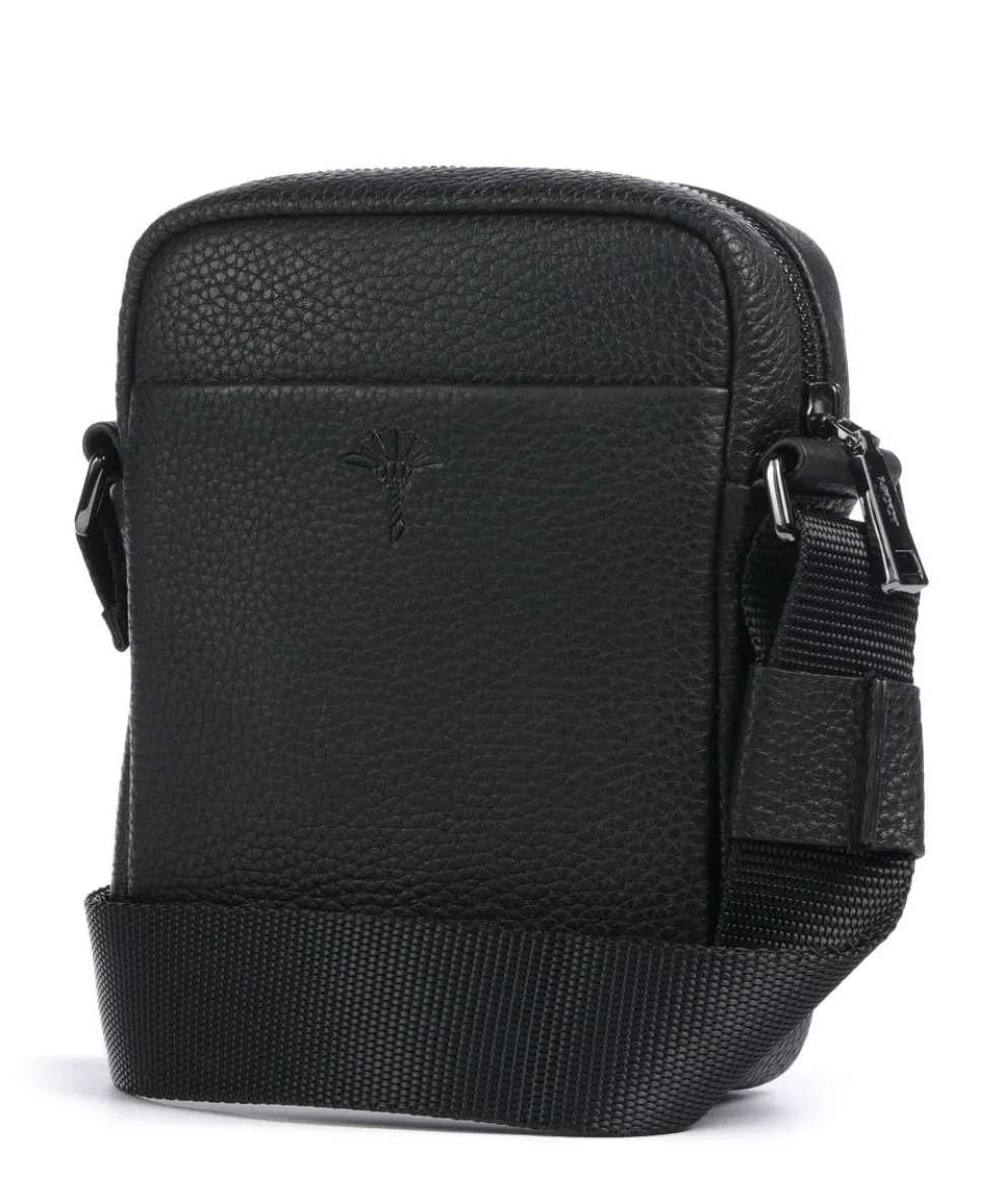 Cardona Rafael Umhängetasche genarbtes Leder schwarz