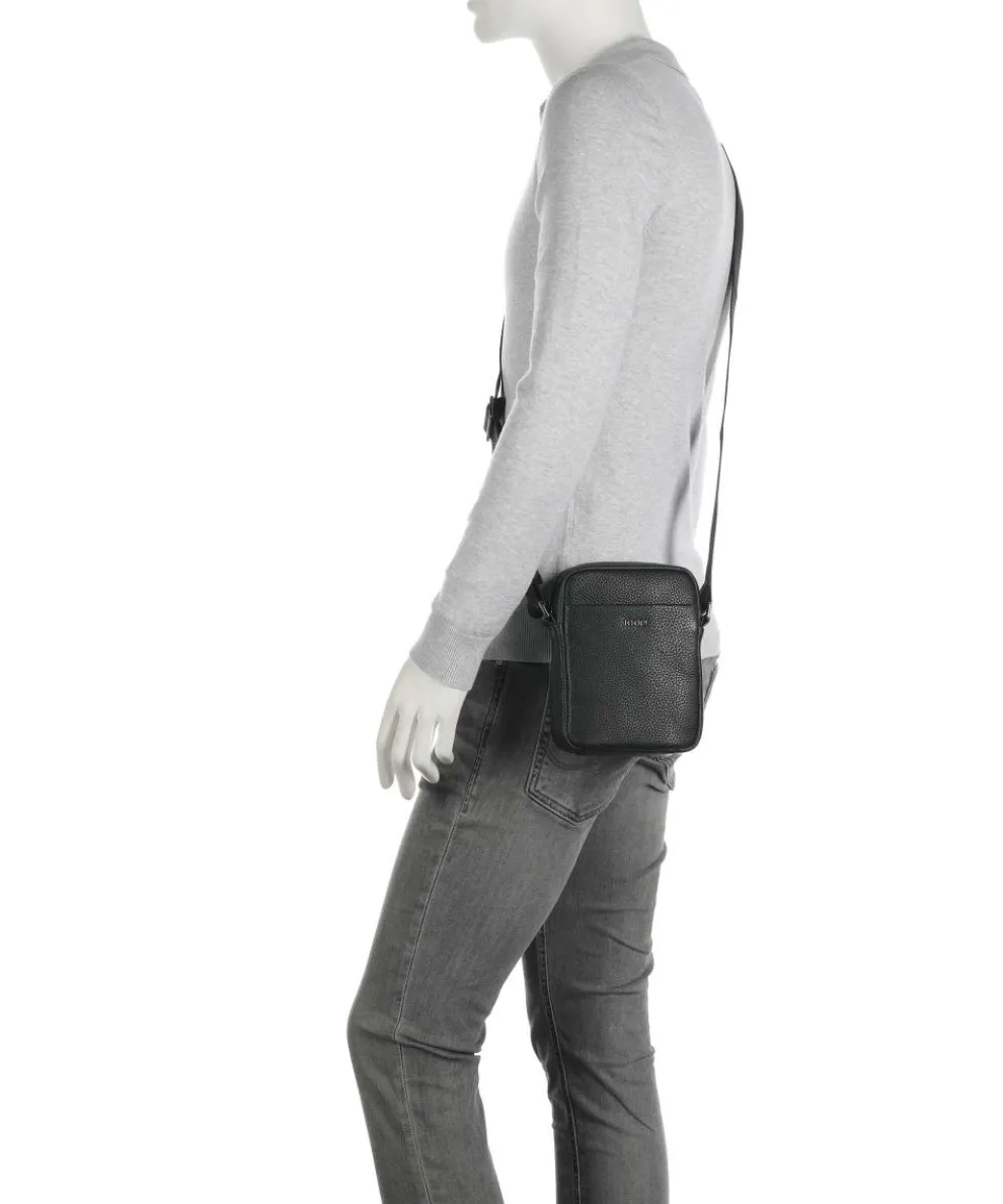 Cardona Rafael Umhängetasche genarbtes Leder schwarz