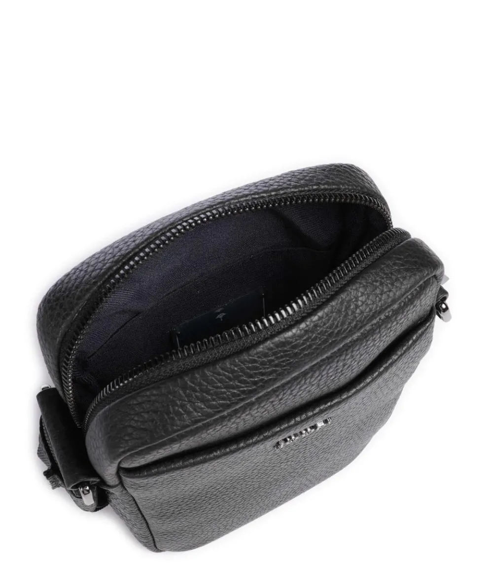 Cardona Rafael Umhängetasche genarbtes Leder schwarz