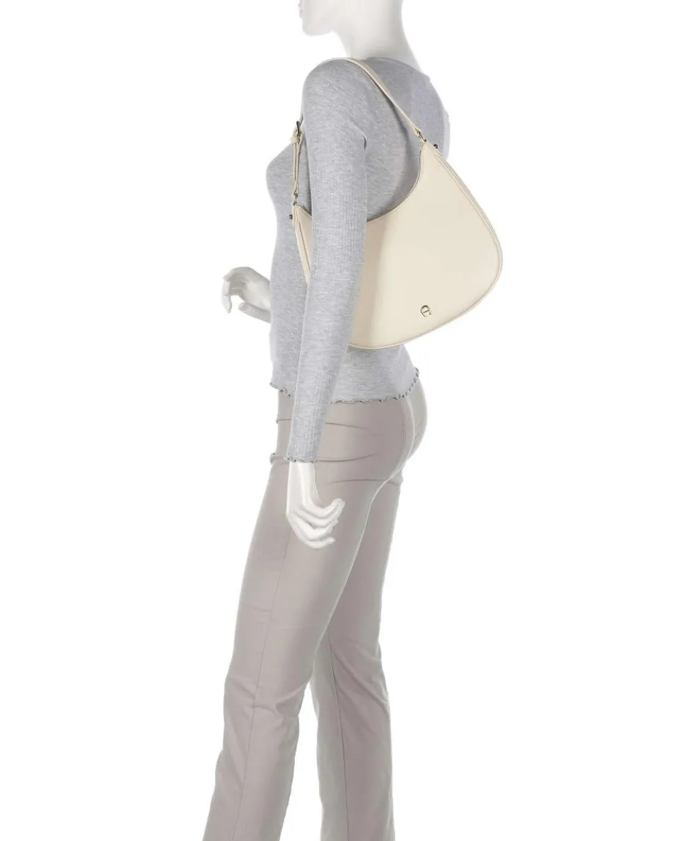 Diadora M Beuteltasche genarbtes Rindsleder weiß