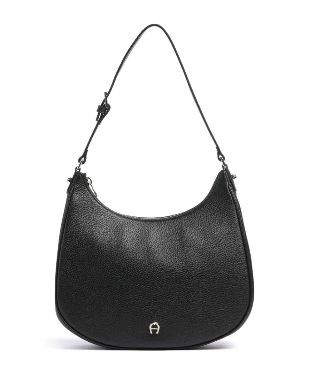 Diadora M Beuteltasche genarbtes Rindsleder schwarz