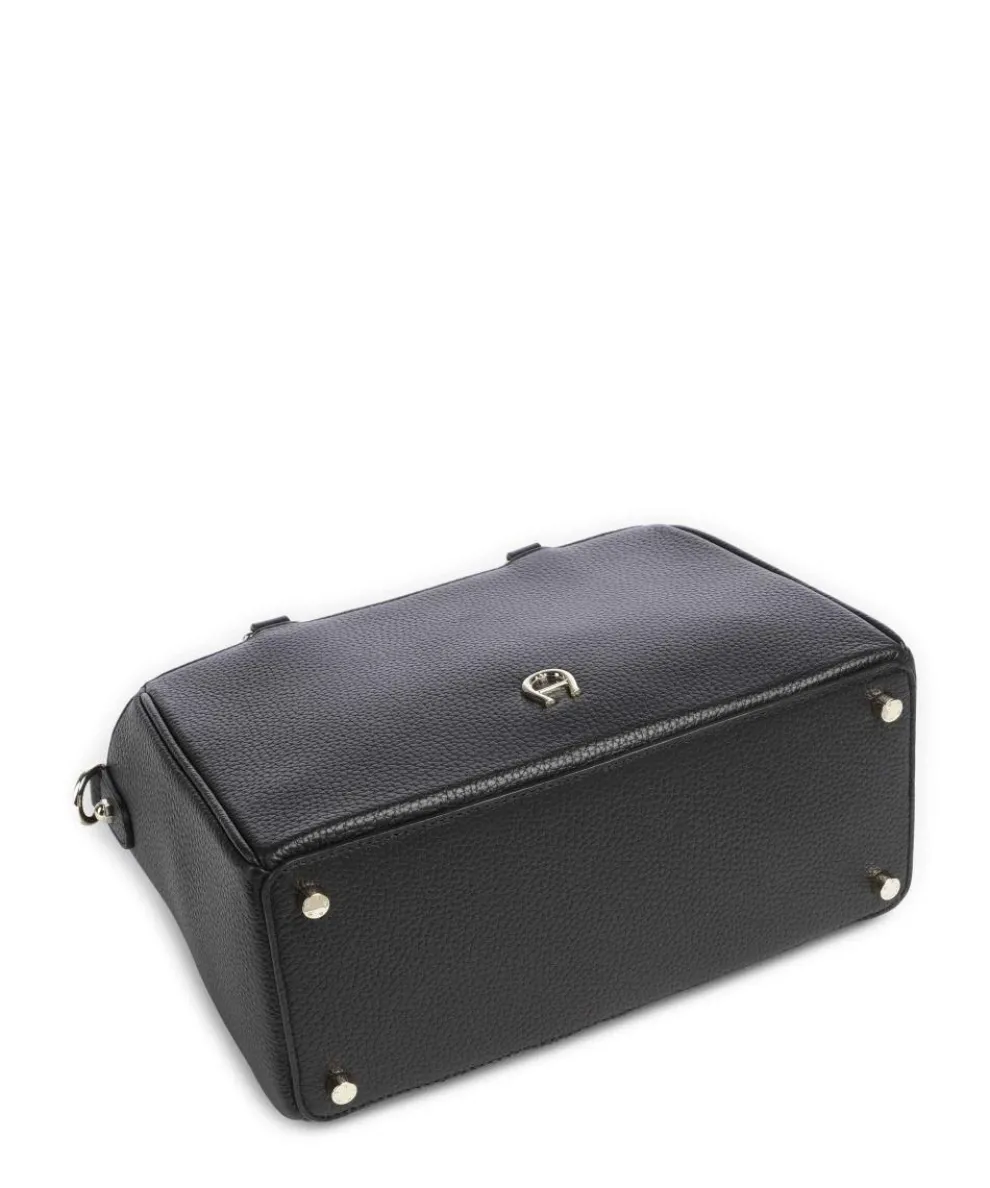 Diadora M Handtasche genarbtes Rindsleder schwarz