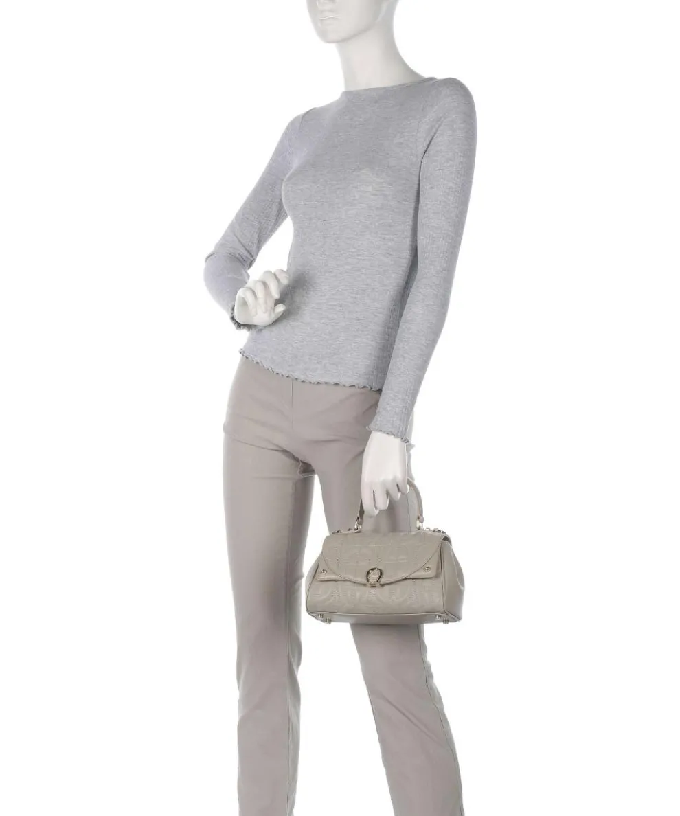 Diadora S Handtasche genarbtes Rindsleder grau