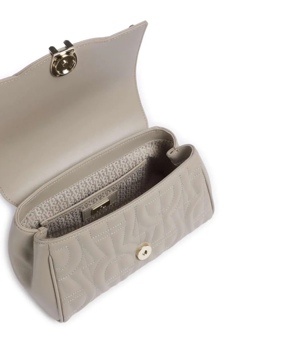 Diadora S Handtasche genarbtes Rindsleder grau