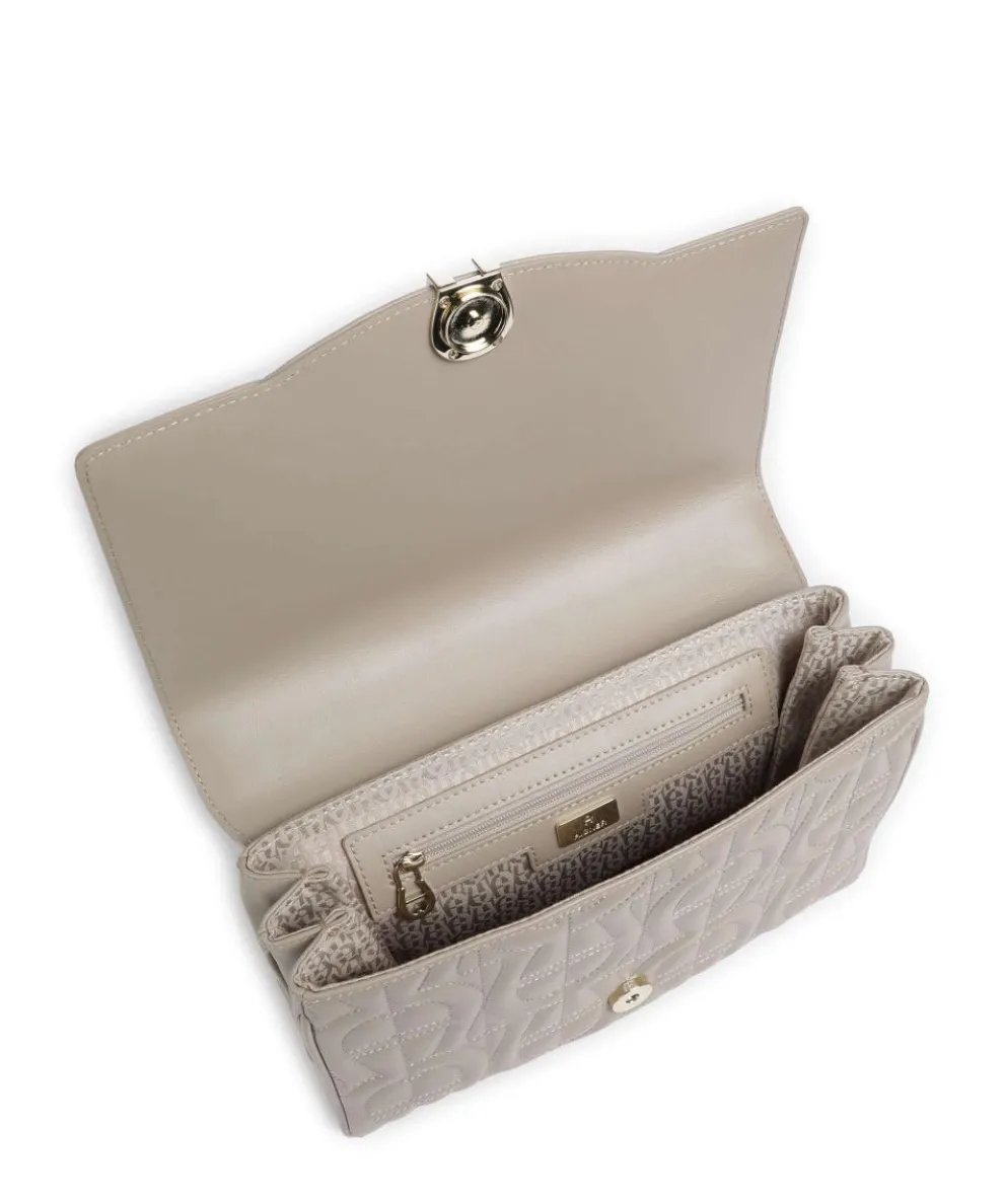 Diadora S Schultertasche fein genarbtes Rindsleder beige