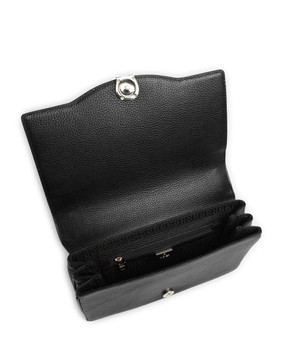 Diadora S Schultertasche genarbtes Rindsleder schwarz