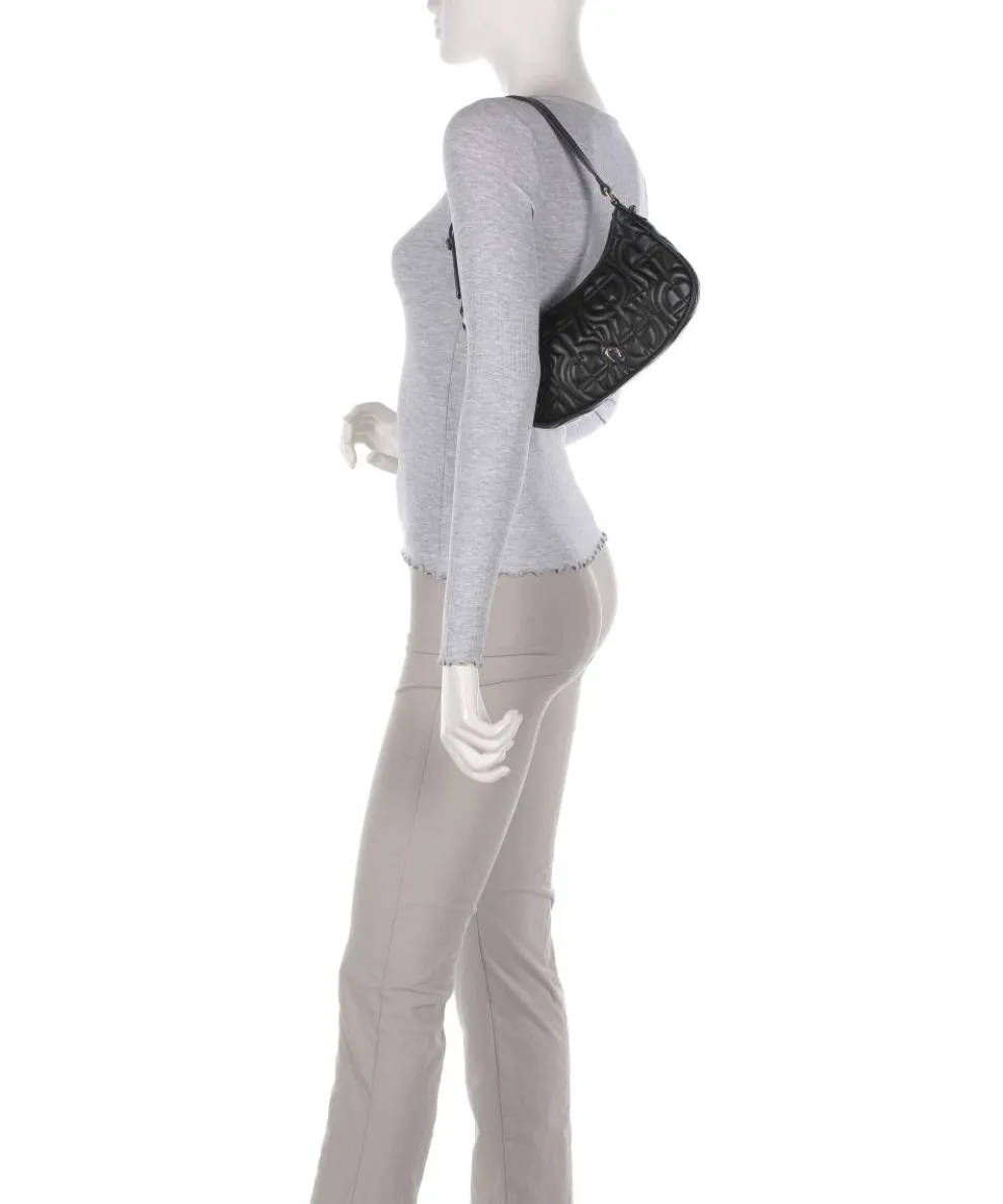 Diadora XS Schultertasche fein genarbtes Rindsleder schwarz