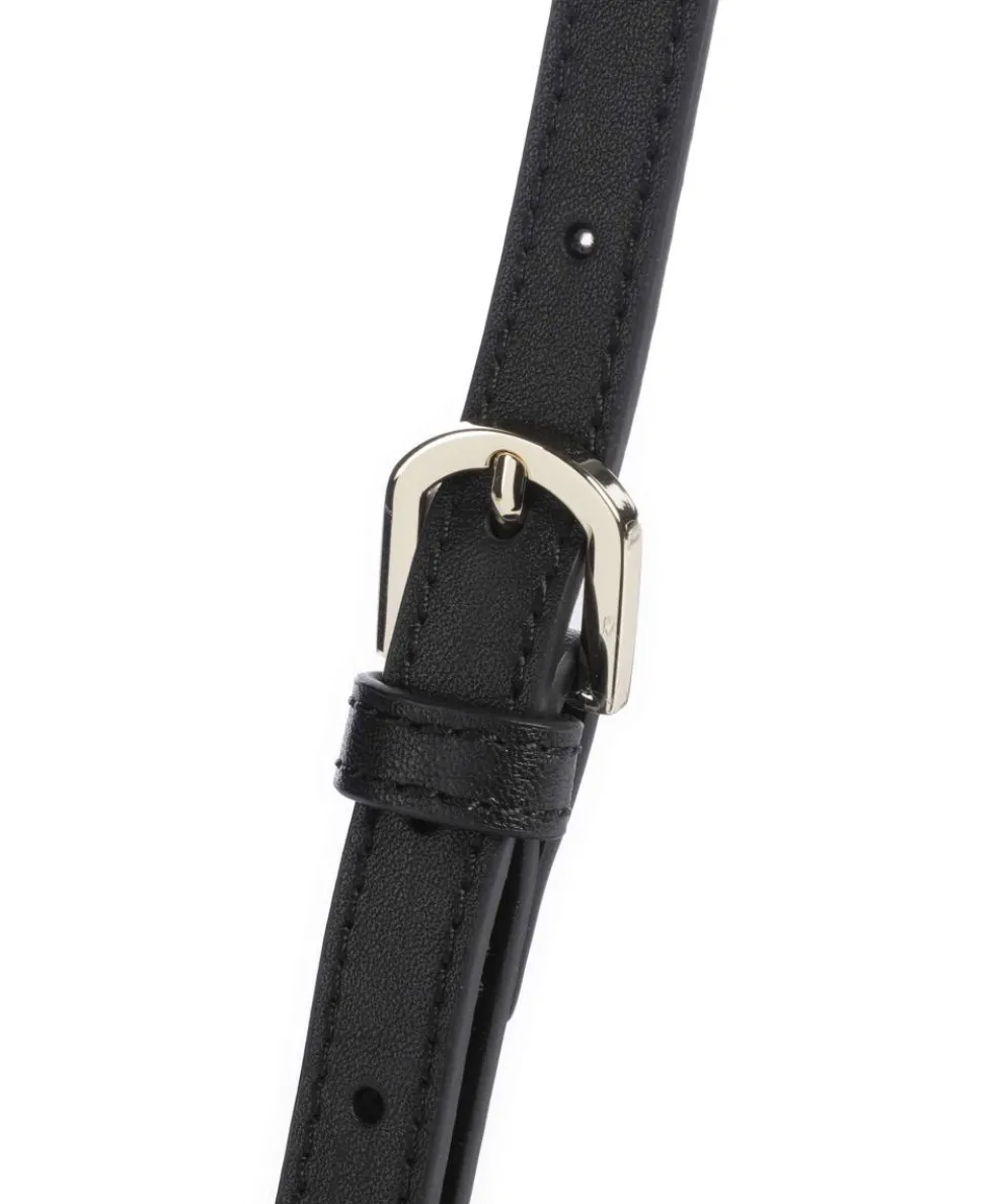 Diadora XS Schultertasche fein genarbtes Rindsleder schwarz