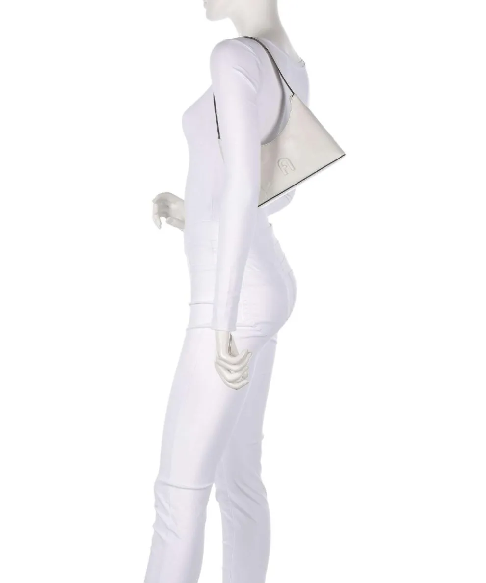 Diamante Mini Schultertasche fein genarbtes Leder elfenbein